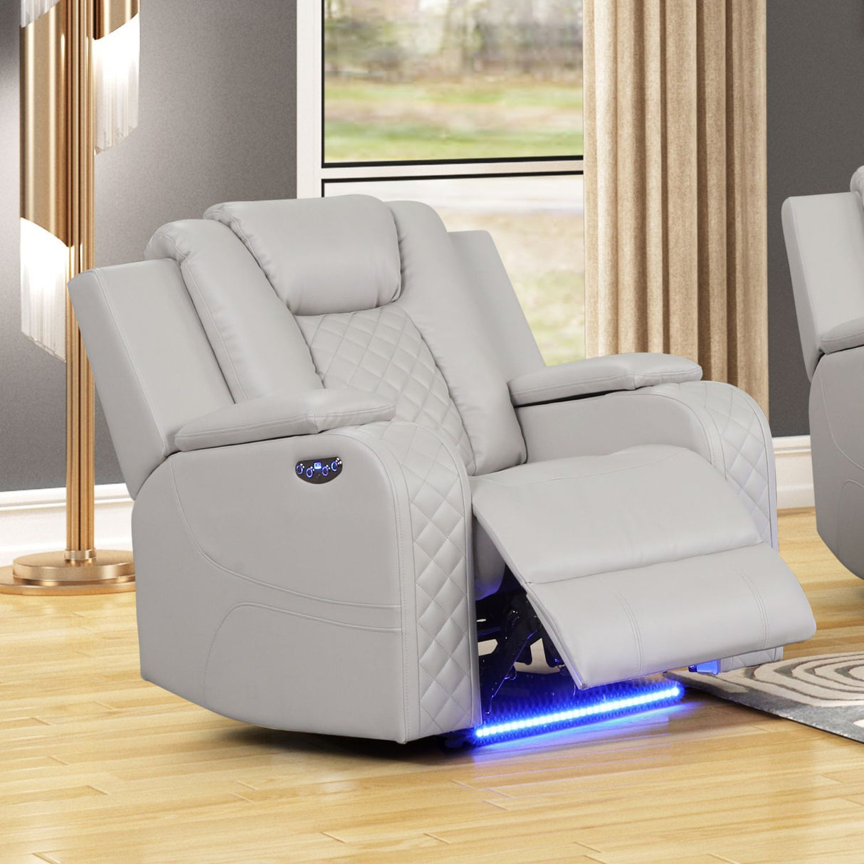 Benz - Power Recliner Set With LED Lighting And USB Charging