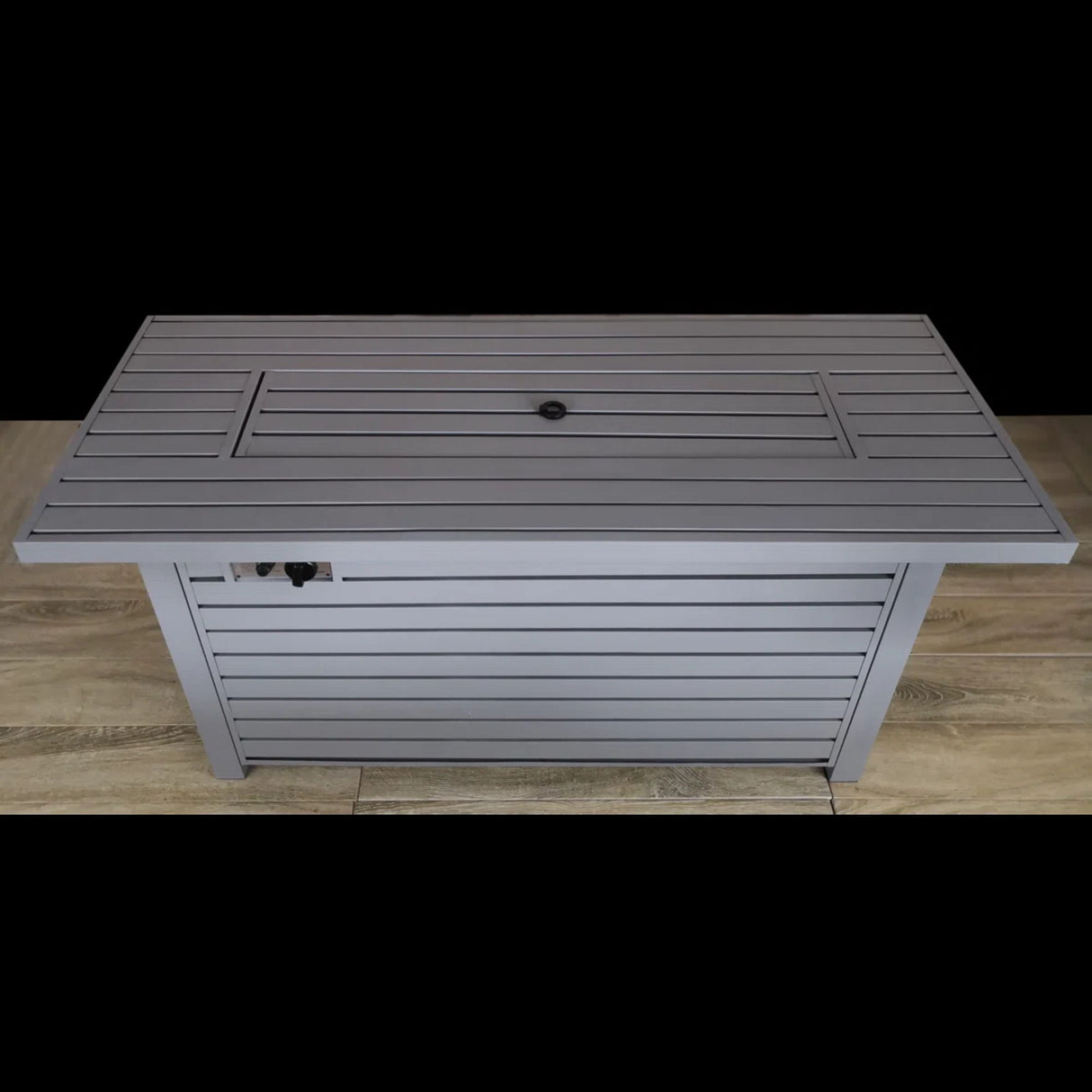 Propane Gas Outdoor Fire Pit Table with Lid Steel 50000 BTU 20x25in