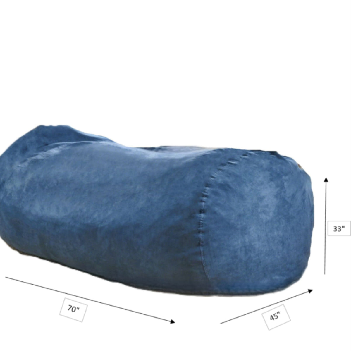 Jasper - Traditional Cylindrical Suede Bean Bag