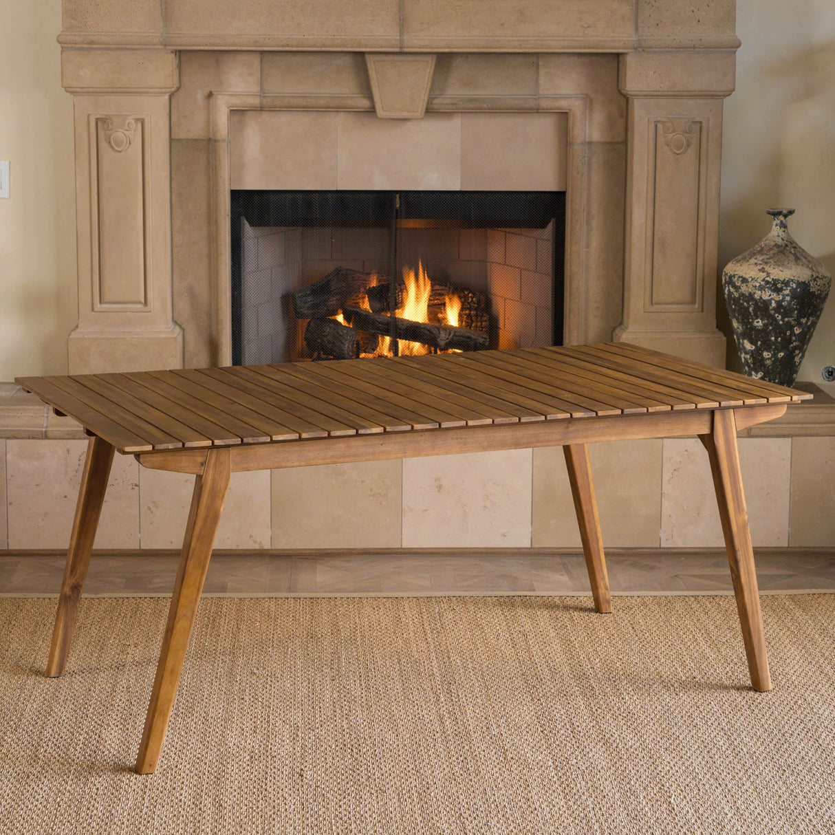 Outdoor Dining Table & Frame - Teak