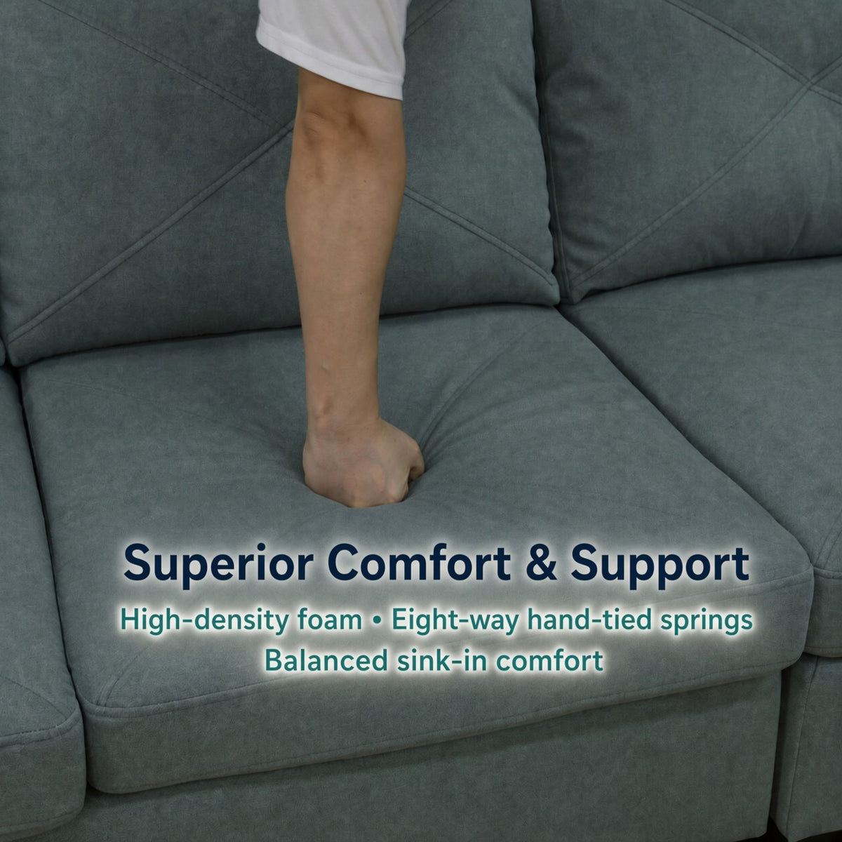 Modular L - Shaped Sectional Sofa 6 Seater 4 Piece Couch With Chaise