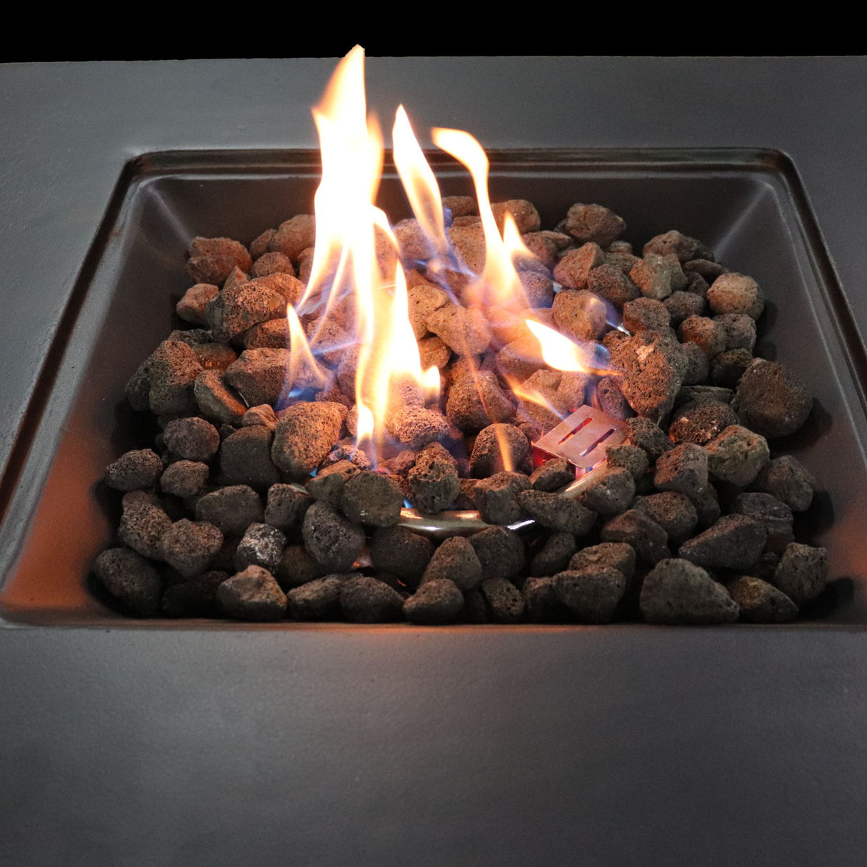 Outdoor Fire Pit Garden Heater Concrete Propane Gas Burning 30x24in