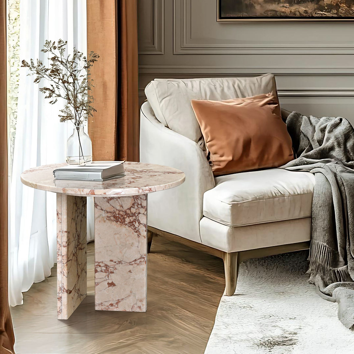 Luxury Coffee Table With Unique Veining, Unique Stone Design