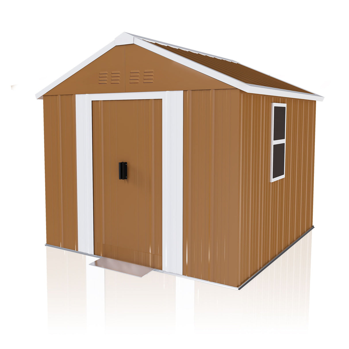 Heavy Duty Storage Shed Weatherproof 77in x 43in in Light Brown