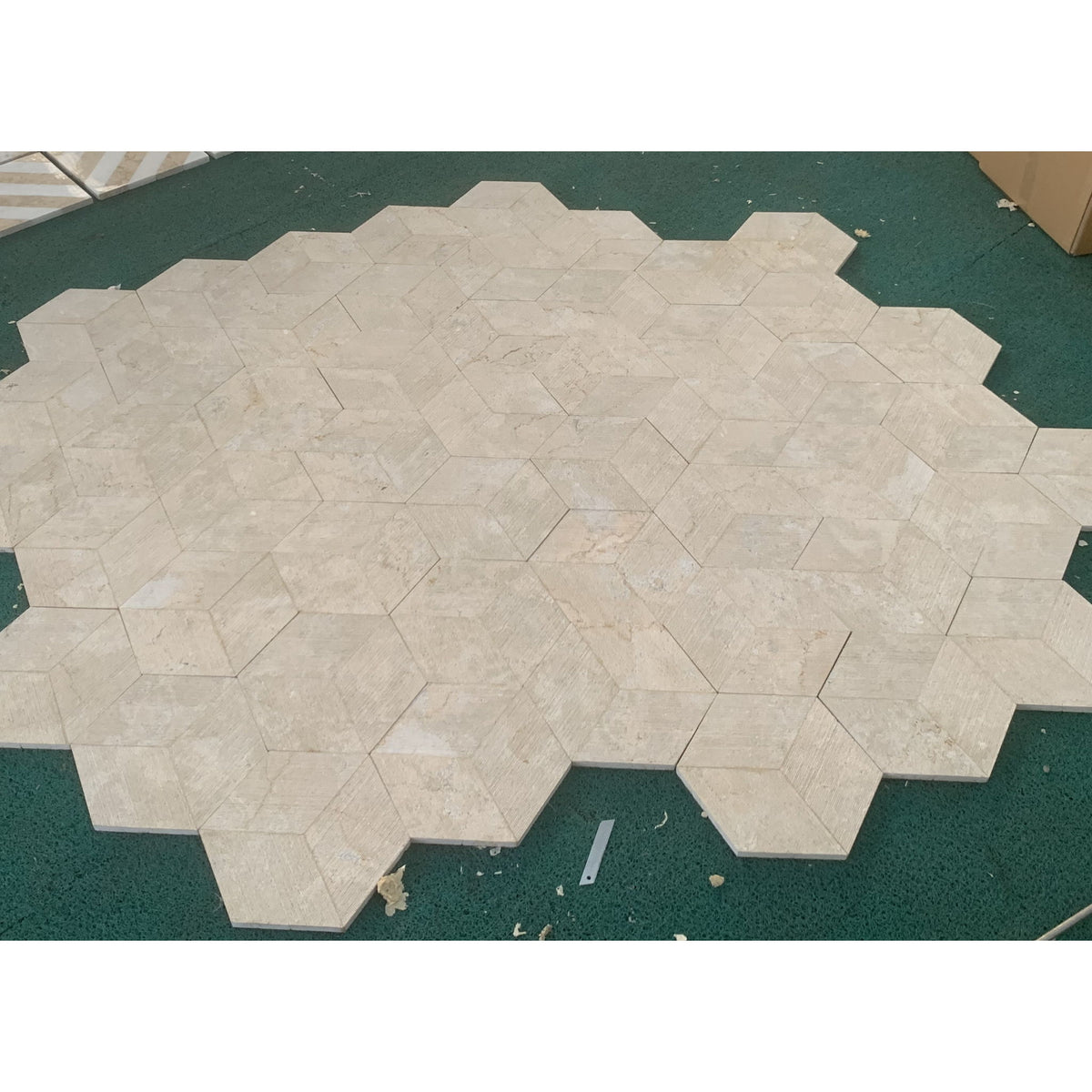 Hexagon Natural Marble Polished Tile For Wall And Floor (Set of 12)