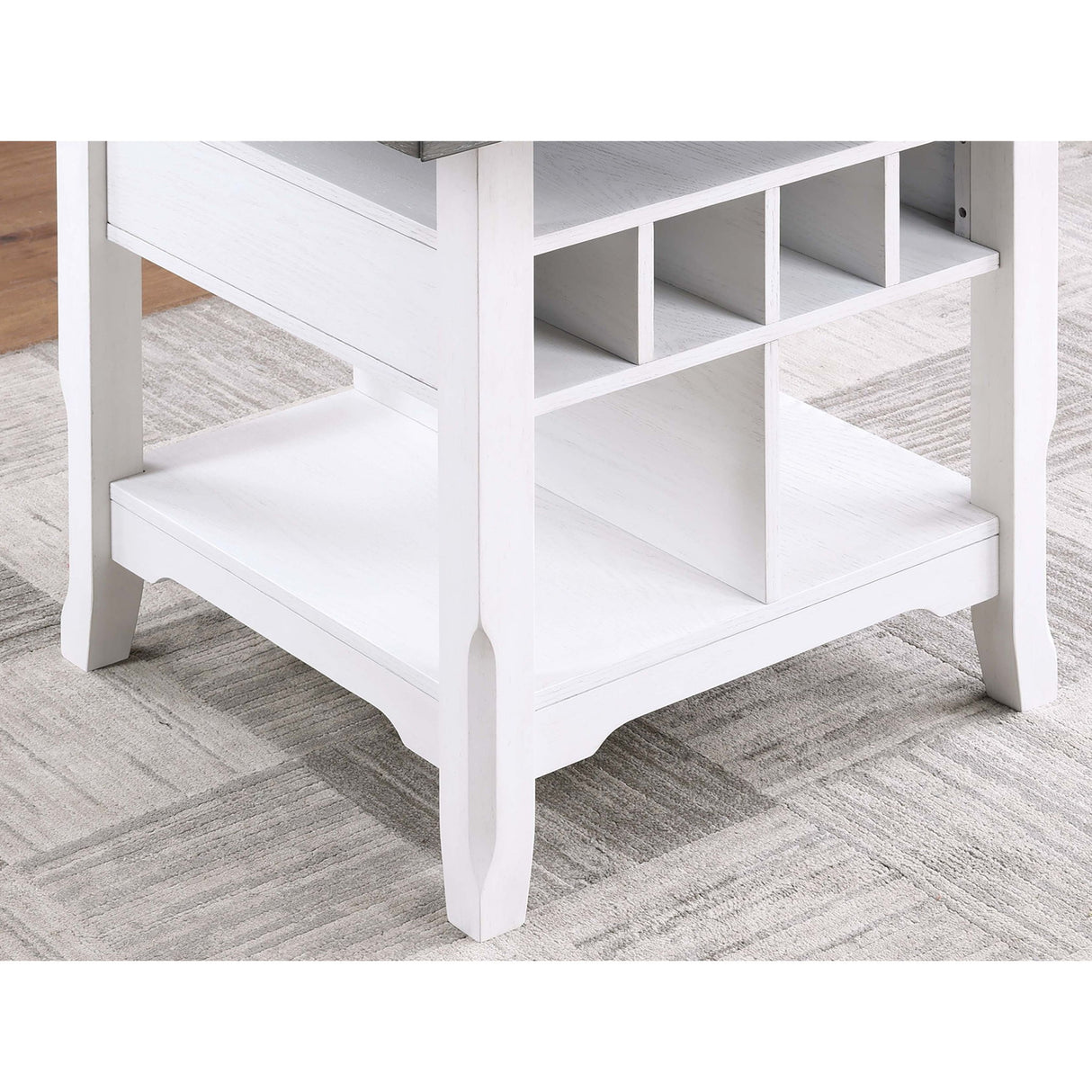 Contemporary Counter Height Dining Set With Built In Lazy Susan