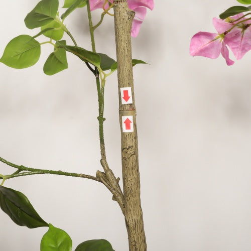 72" Artificial Bougainvillea Tree with Black Plastic Pot