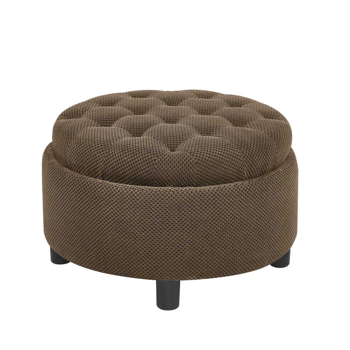 Storage Round Footstool Table Ottoman