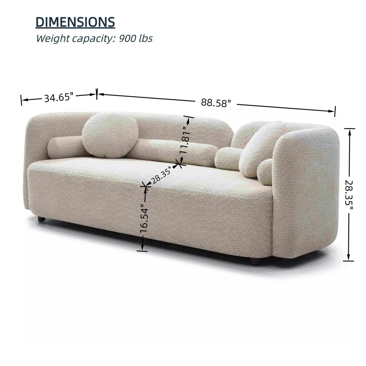 4 Piece Living Room Set With 3 Seater Sofa, Loveseat, And 2 Accent Chairs For Apartment - Light Beige - 4 Piece Living Room Sets available at Alpine Outlets in Denver