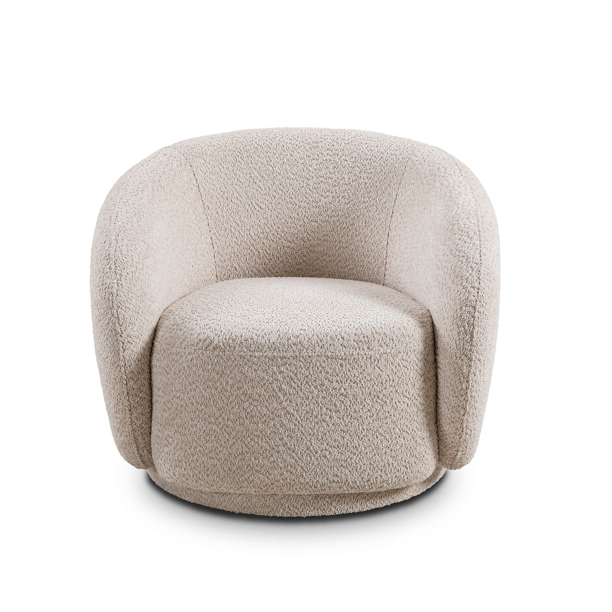 Swivel Accent Upholstered Barrel Chair - Beige