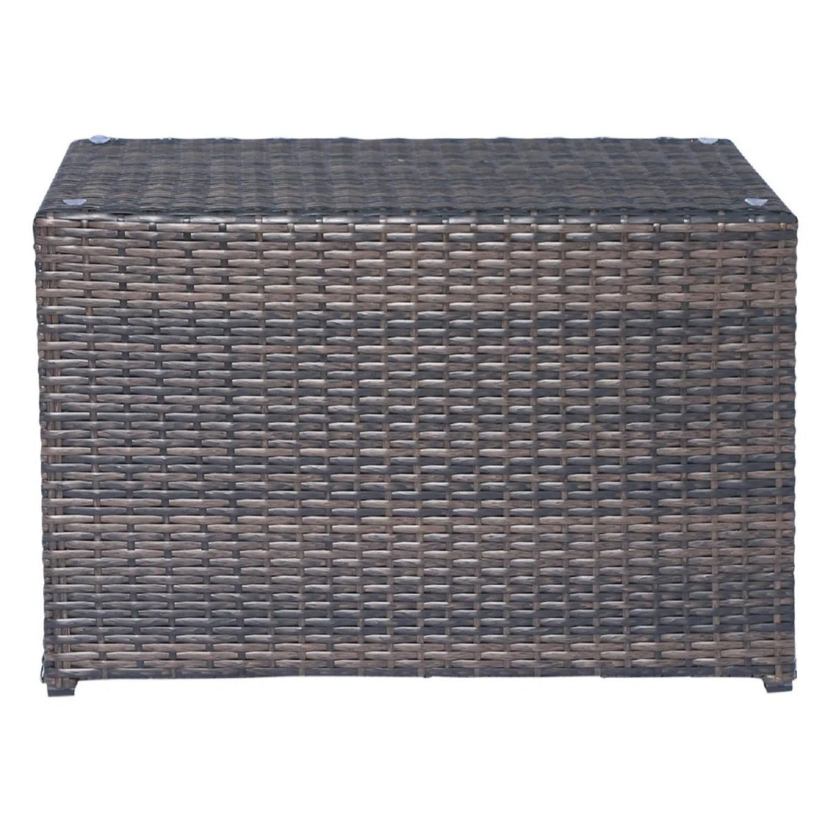 Outdoor Sofa Set With Cushions Seats 4 Weather Resistant Resin - Espresso
