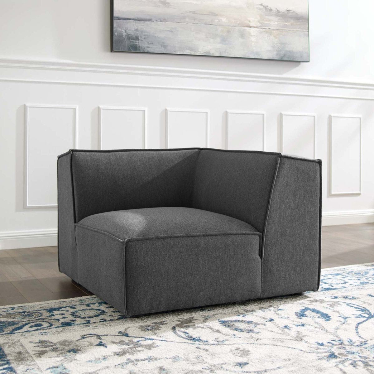 40.5 Inch Restore Upholstered Fabric Sectional Sofa Corner Chair - Living Room Furniture available at Alpine Outlets in Denver