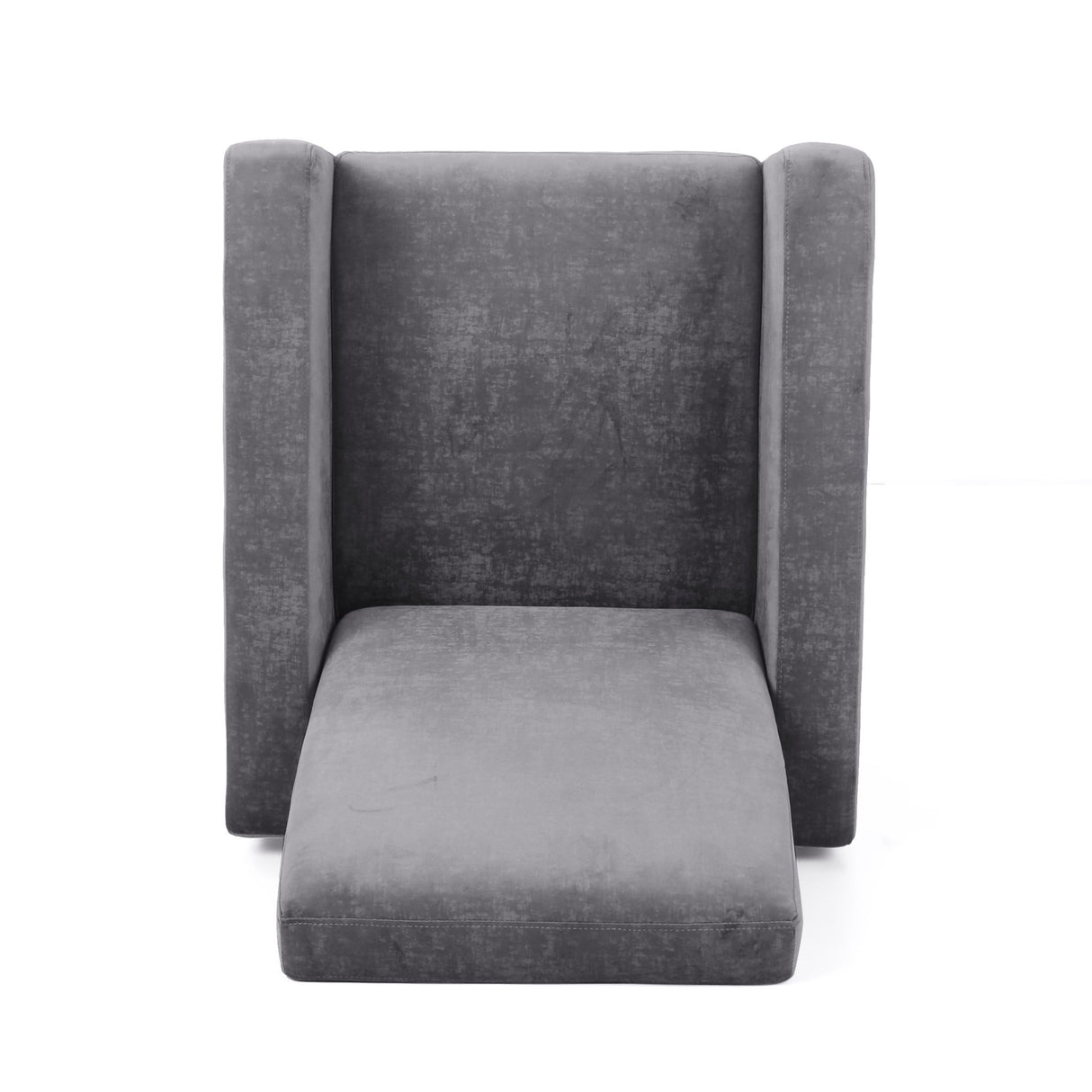 Bolt - Upholstered Recliner Chair With Stainless Steel Base - Gray / Chrome