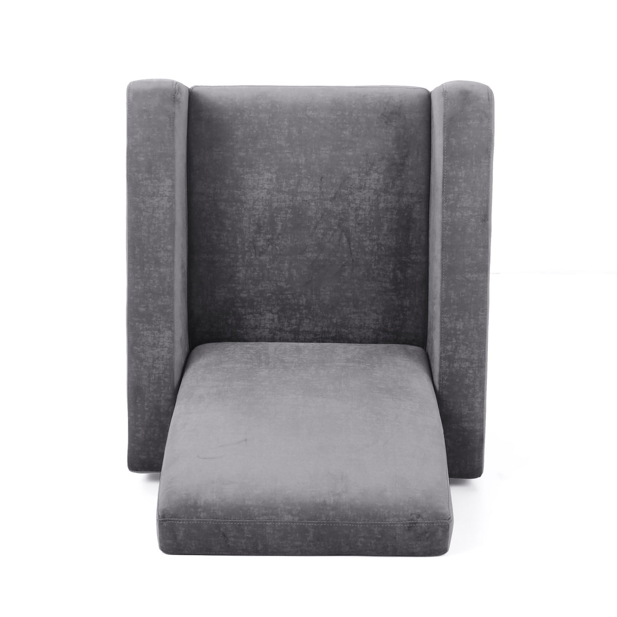 Bolt - Upholstered Recliner Chair With Stainless Steel Base - Gray