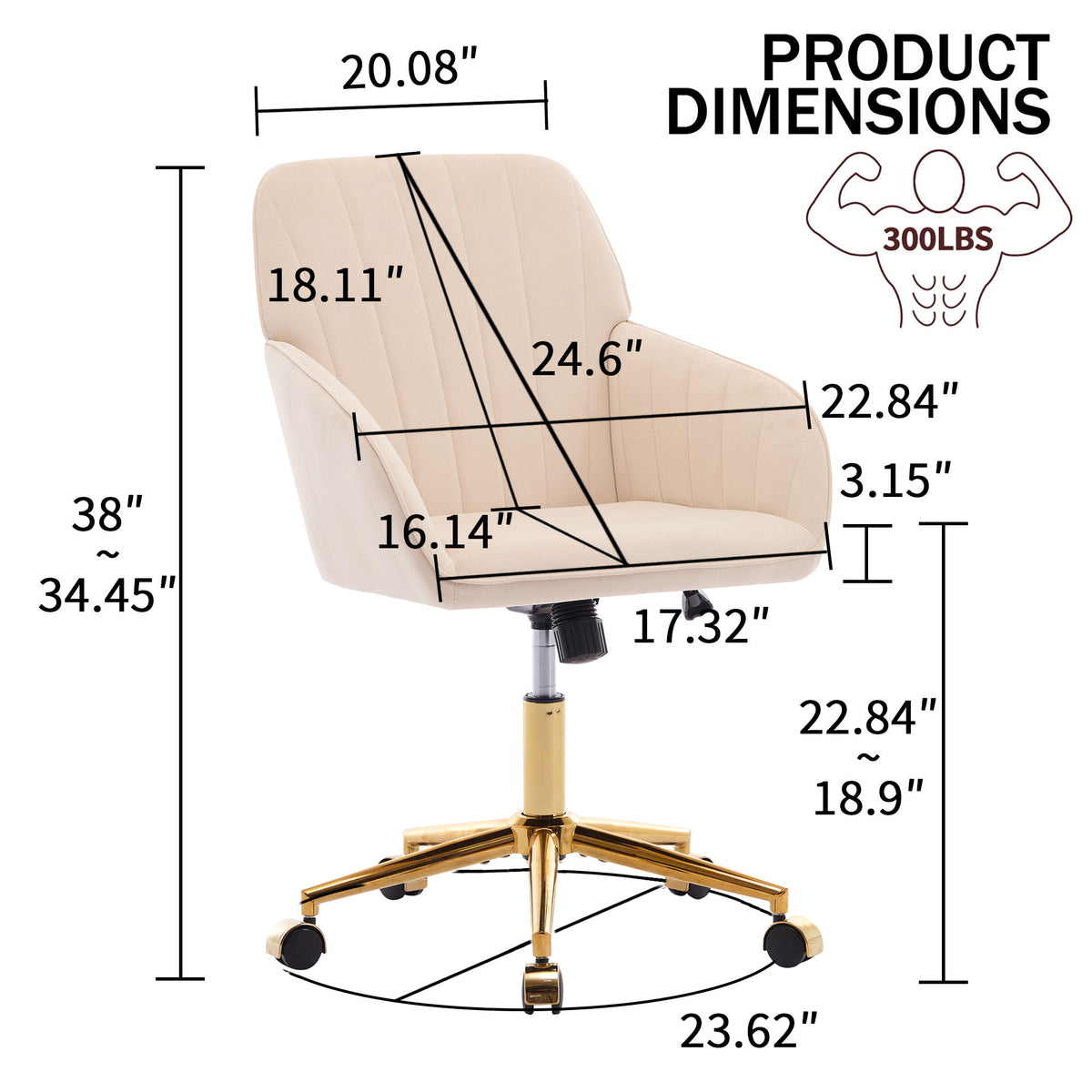 Adjustable Ergonomic Swivel Office Chair