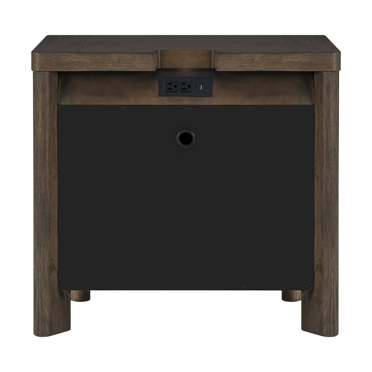 3 Drawer Nightstand With USB - Dark Oak