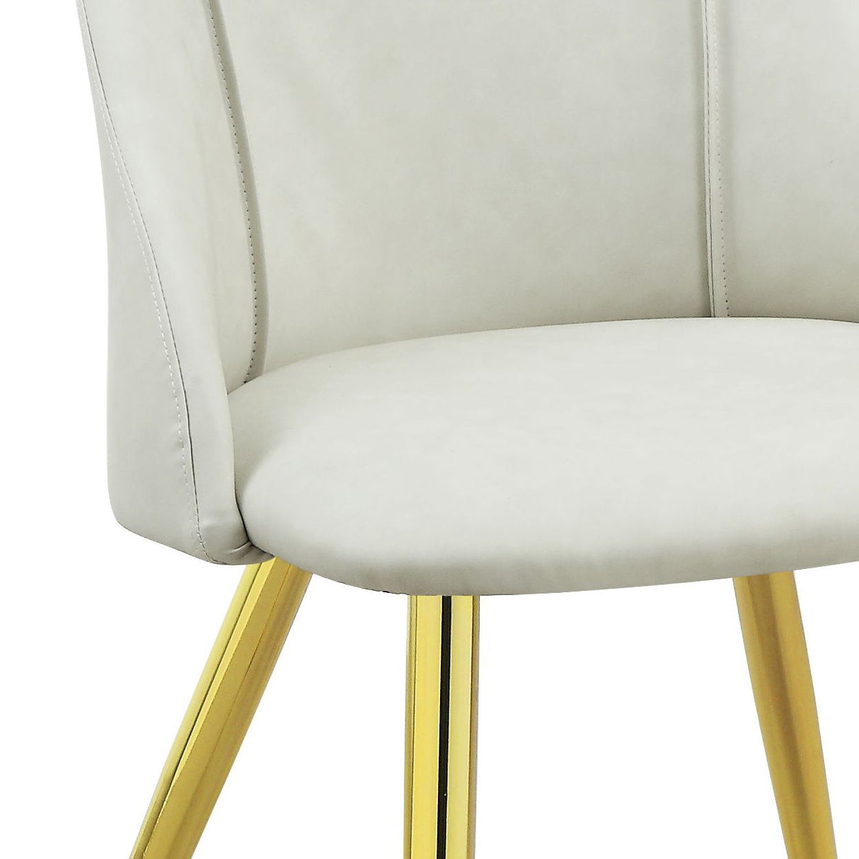 Gaines - Synthetic Leather Side Chair (Set of 2) - White - Chair Sets - Alpine Outlets