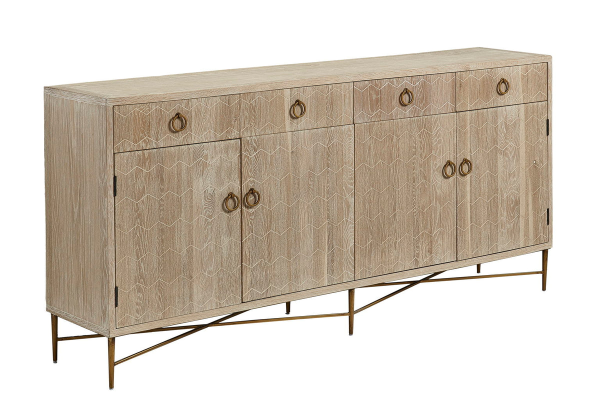 Emiko - 4-Drawer Server - Light Brown