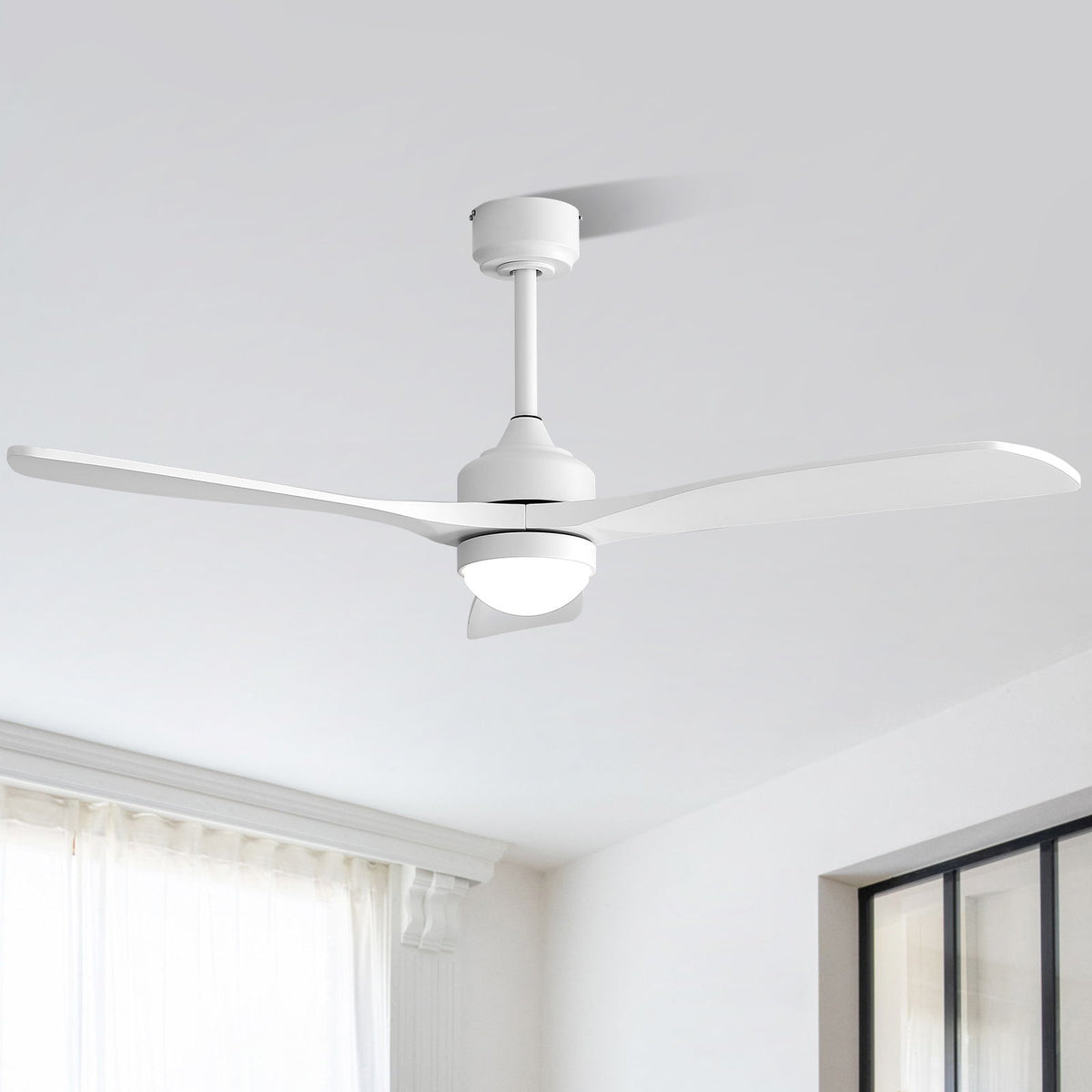 52" Ceiling Fan With Dimmable LED Light, 6 Speed DC Motor, 3 Blades