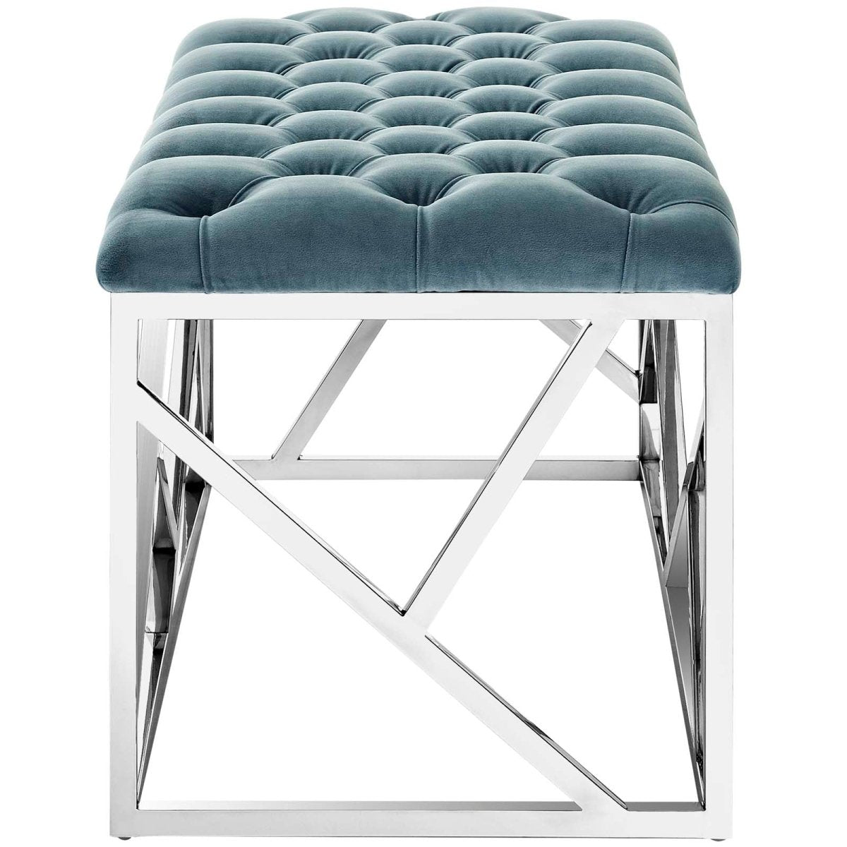 42 Inch Captivating Tufted Velvet Accent Bench - Benches available at Alpine Outlets in Denver