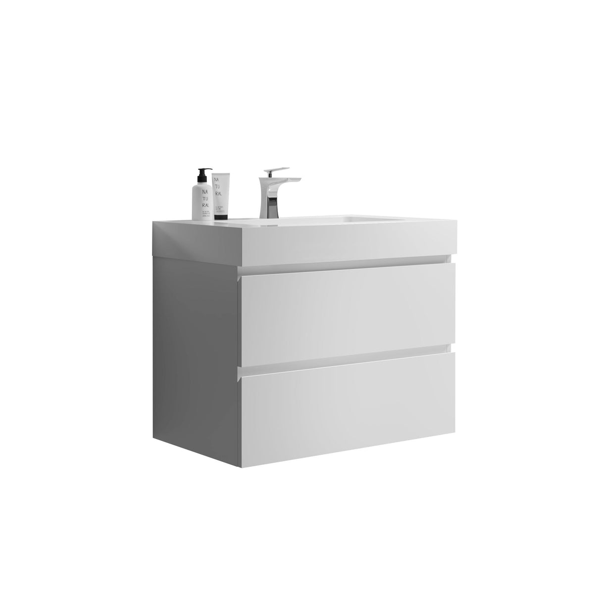 Alice - Bathroom Vanity With Large Storage, Sink, Wall Mounted
