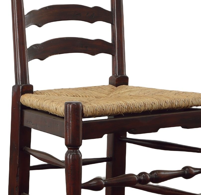 English Country - Ladderback Side Chair (Set of 2) - Dark Brown