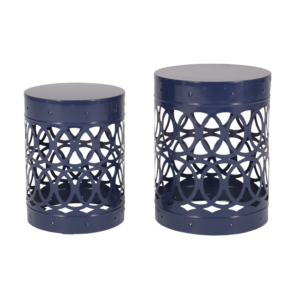 Delight - Powder Coated Iron End Table (Set of 2)