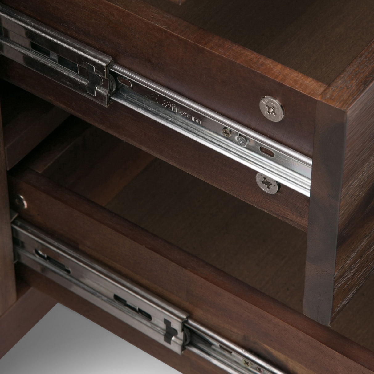 Sideboard Buffet Dining Storage Cabinet Industrial Acacia Wood 60x30in