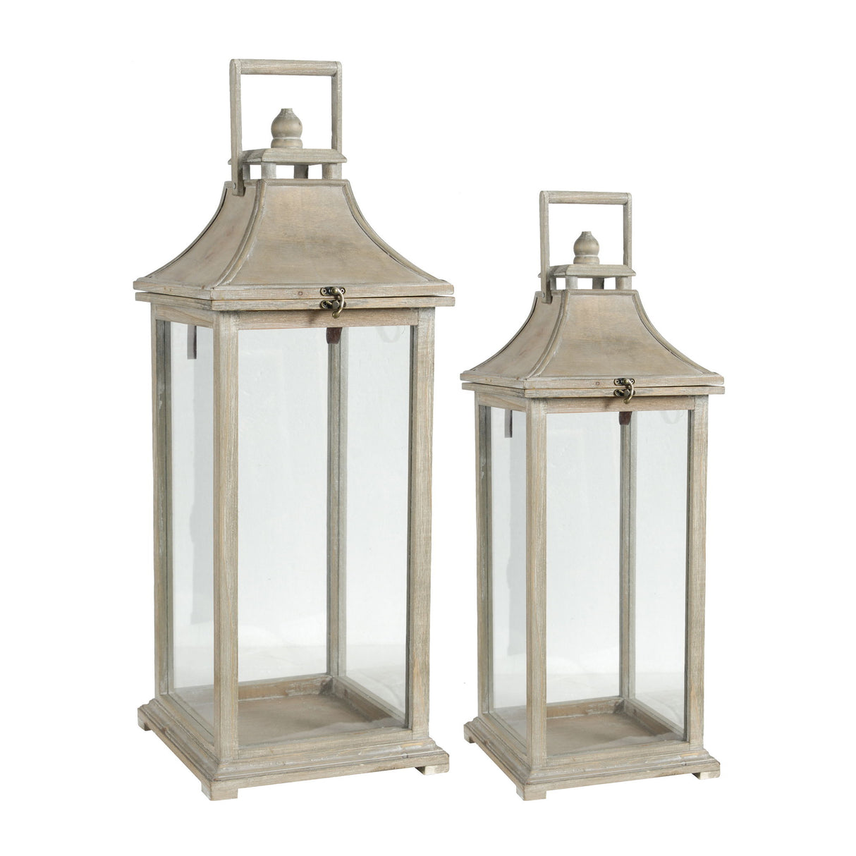 Candle Lantern Decorative, Hurricane Lantern Holder Decor For Indoor Outdoor, Home Garden Wedding - Ivory - Lanterns - Alpine Outlets