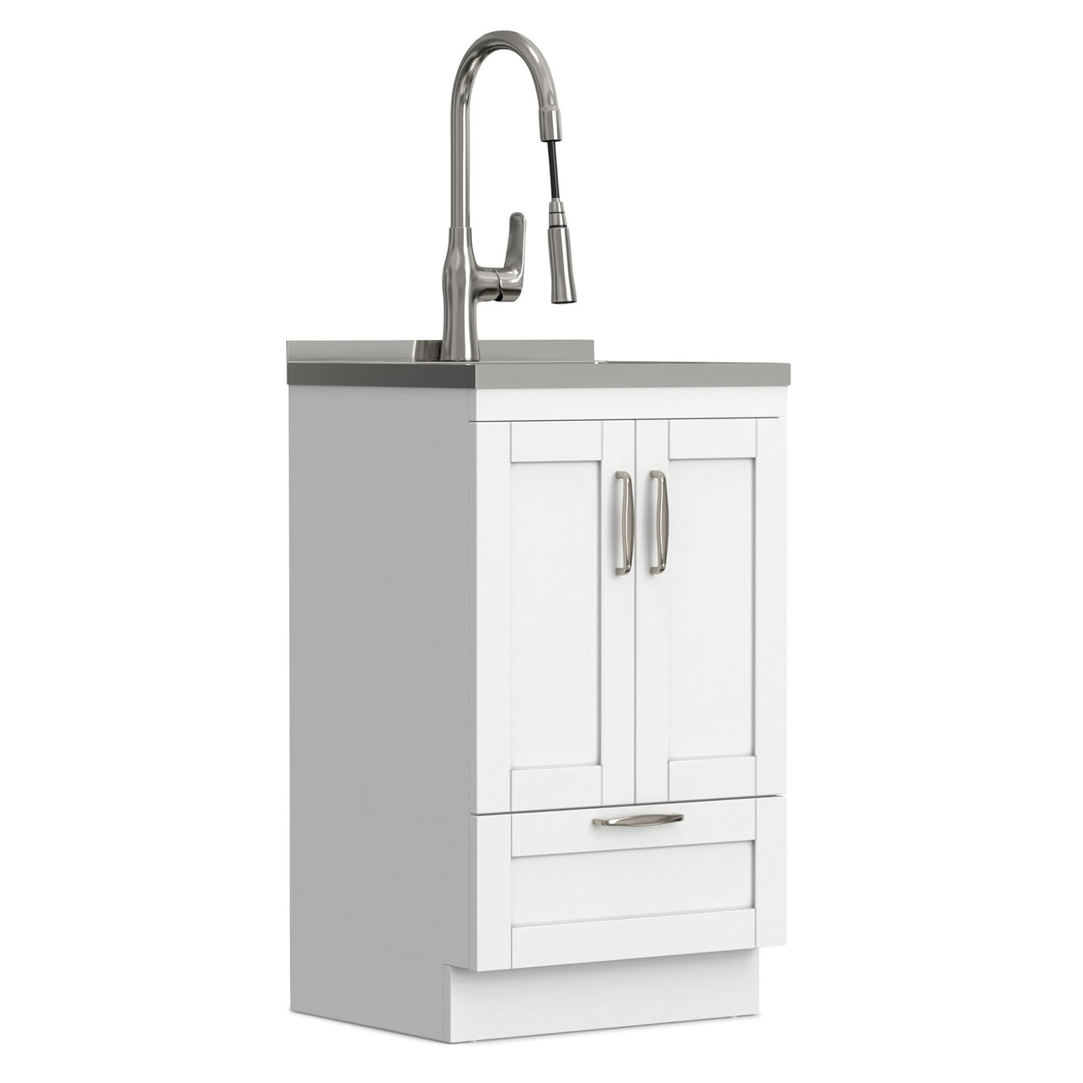 Reed - Deluxe Laundry Cabinet With Pull-Out Faucet And Stainless Steel Sink