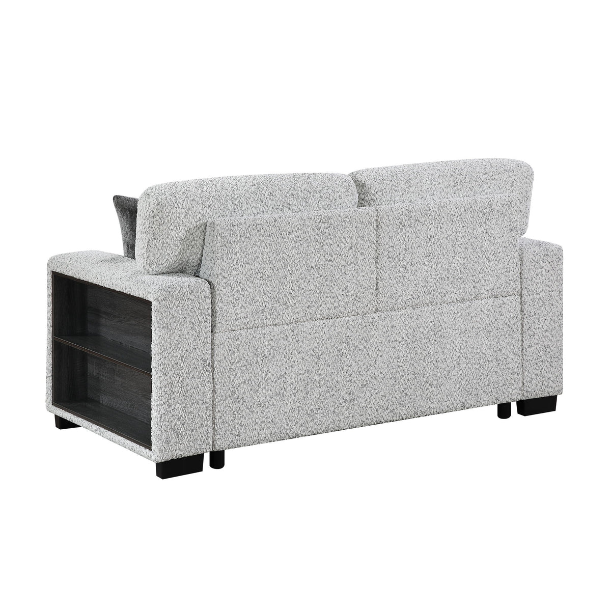 Prato - Loveseat With Storage And USB - Gray