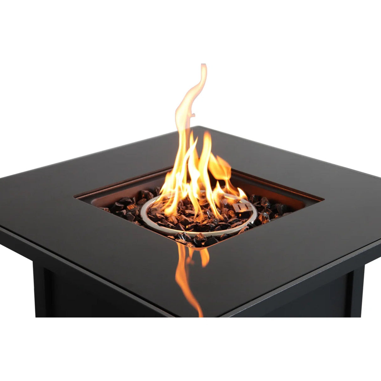 Fire Pit Table Outdoor Heater Propane Gas Burner Steel 30x25in