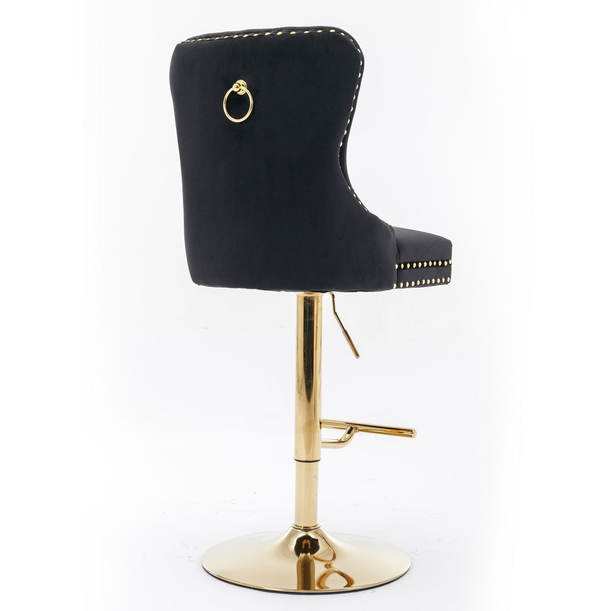 Thick Swivel Barstools Adjusatble Seat Height From 25-33", Modern Upholstered Bar Stools With Backs Comfortable Tufted For Home Pub And Kitchen Island (Set of 2)