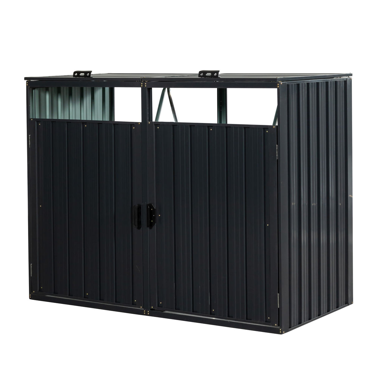 Garbage Bin Shed Outdoor Storage Building Weatherproof Galvanized Steel Housing