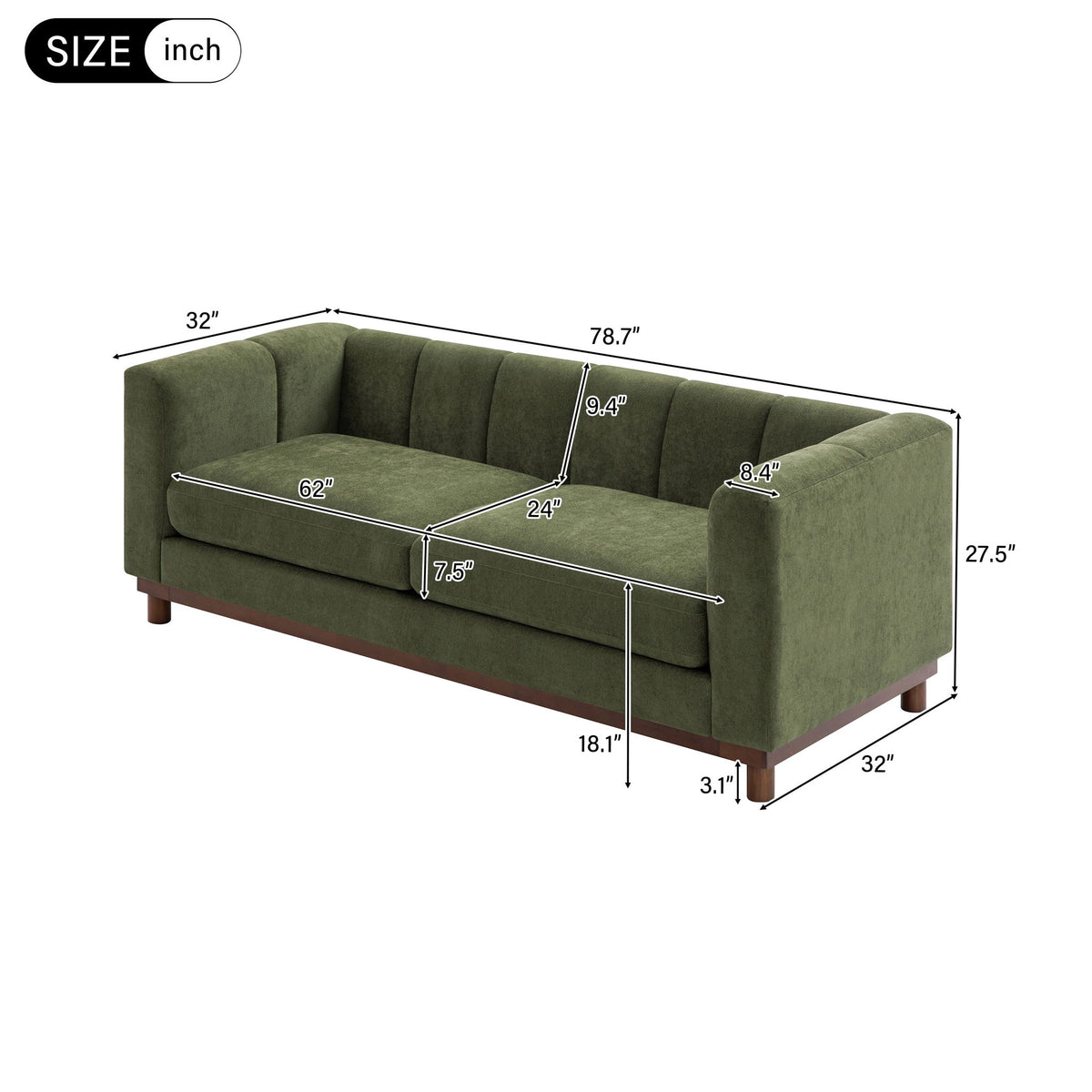 Soft Loveseat Sofa For Living Room