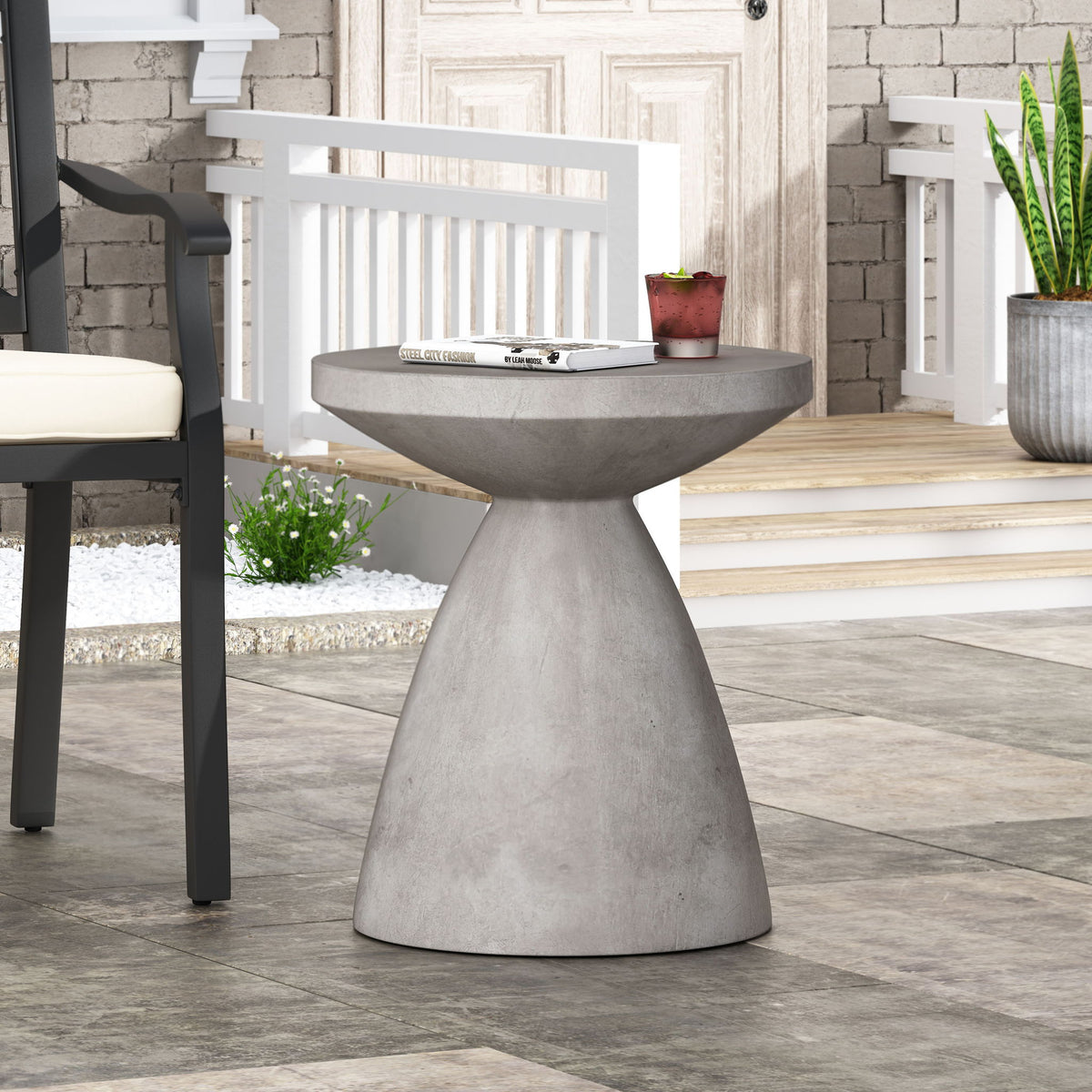Outdoor / Indoor Lightweight Concrete Side Table