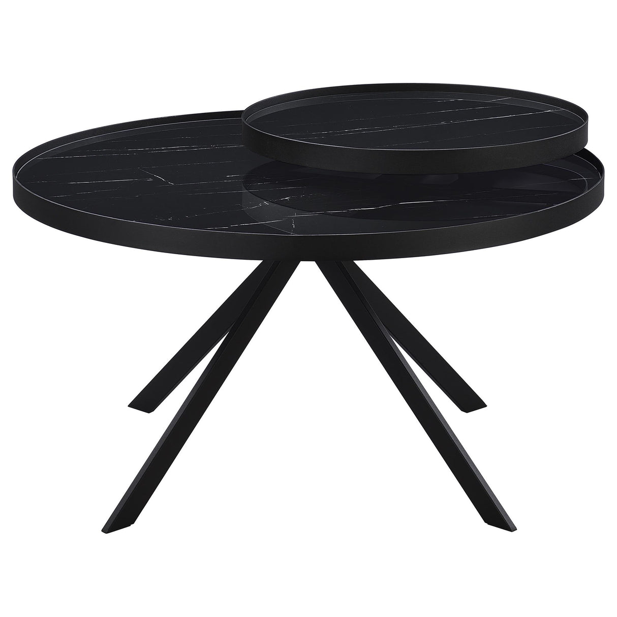 Shayne - Round Top Coffee Table With 2 Tier Design