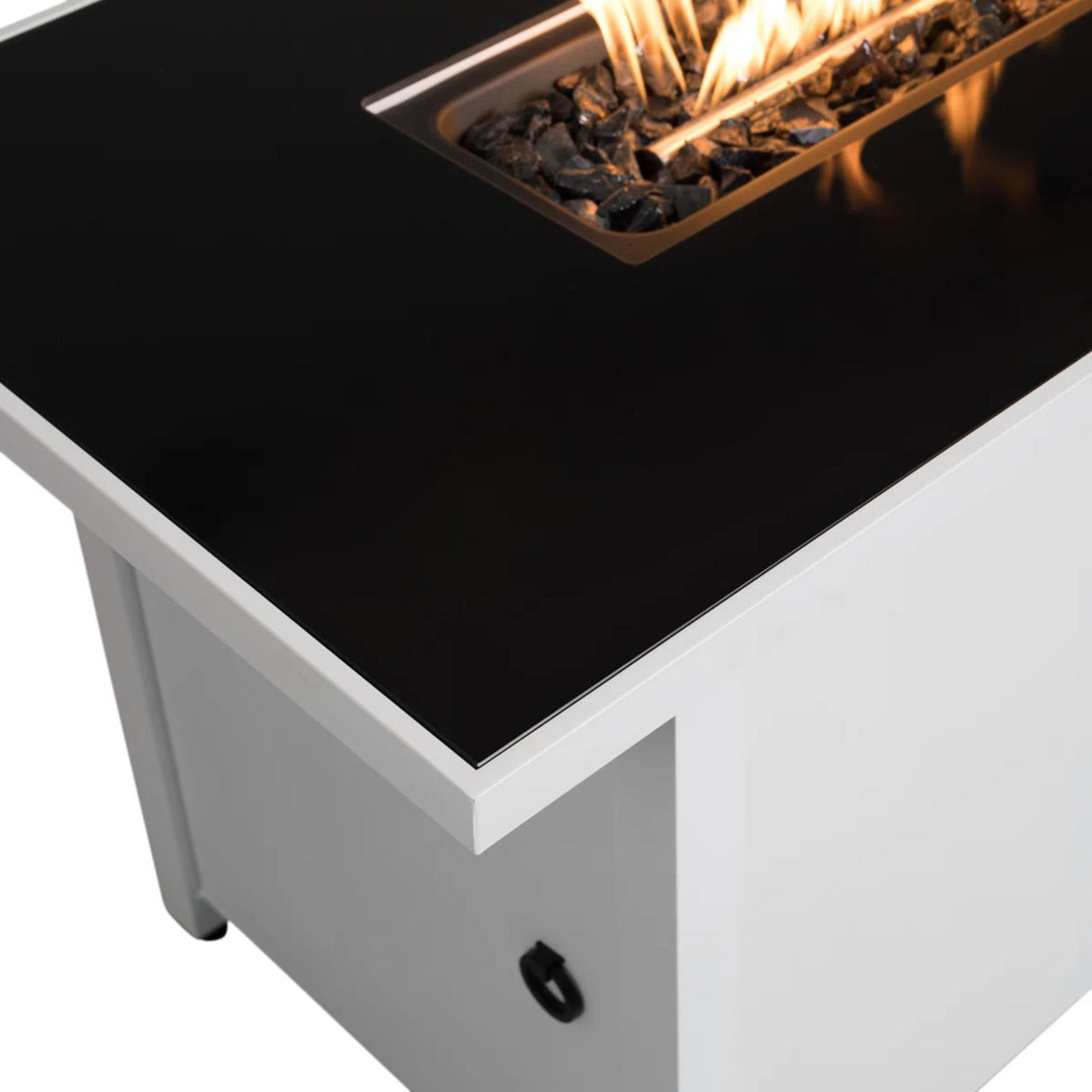 Fire Pit Table Outdoor Patio Heater 50000 BTU Stainless Steel 42x25in
