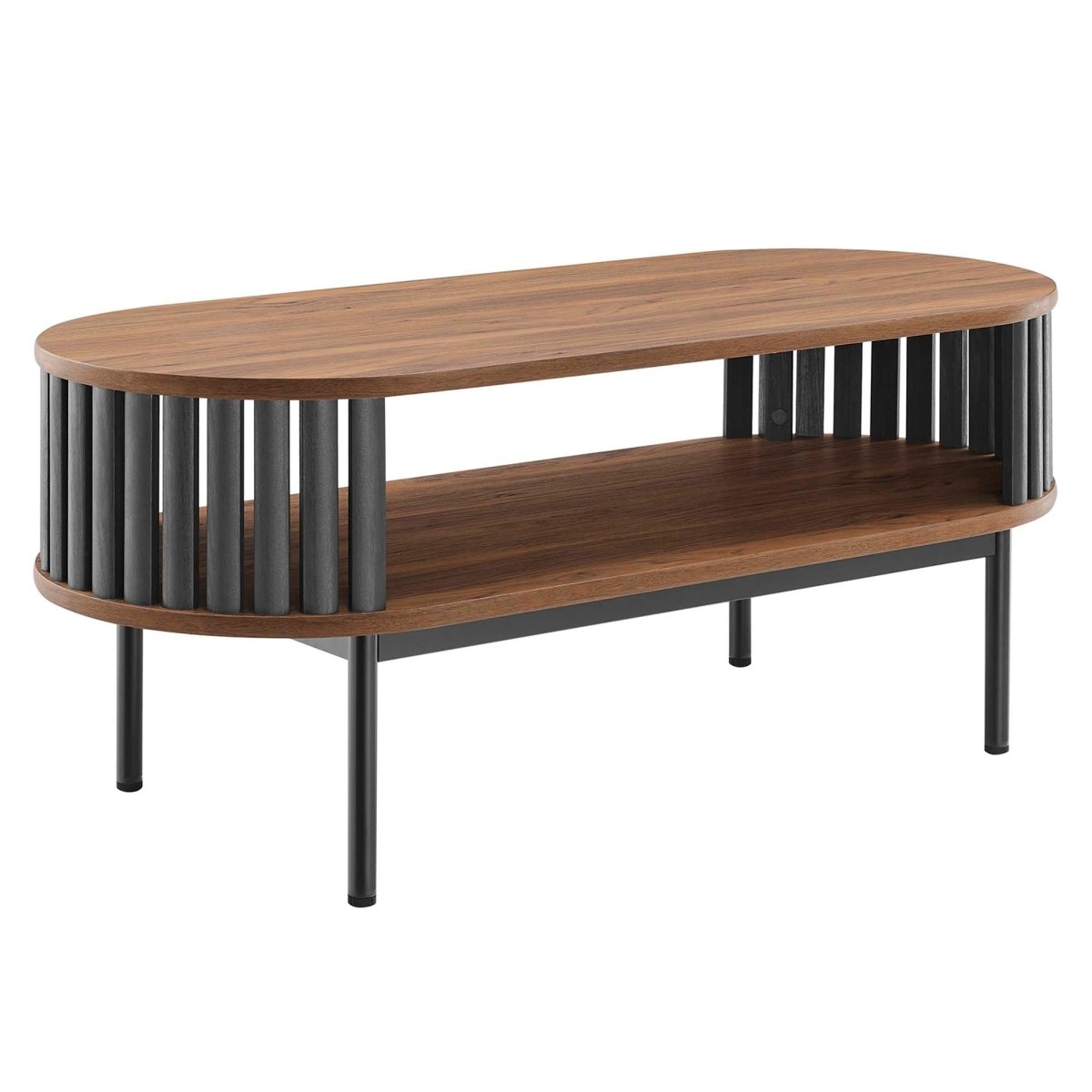 44 Inch Modern Oval Strip - Design Coffee Table - Coffee Tables available at Alpine Outlets in Denver