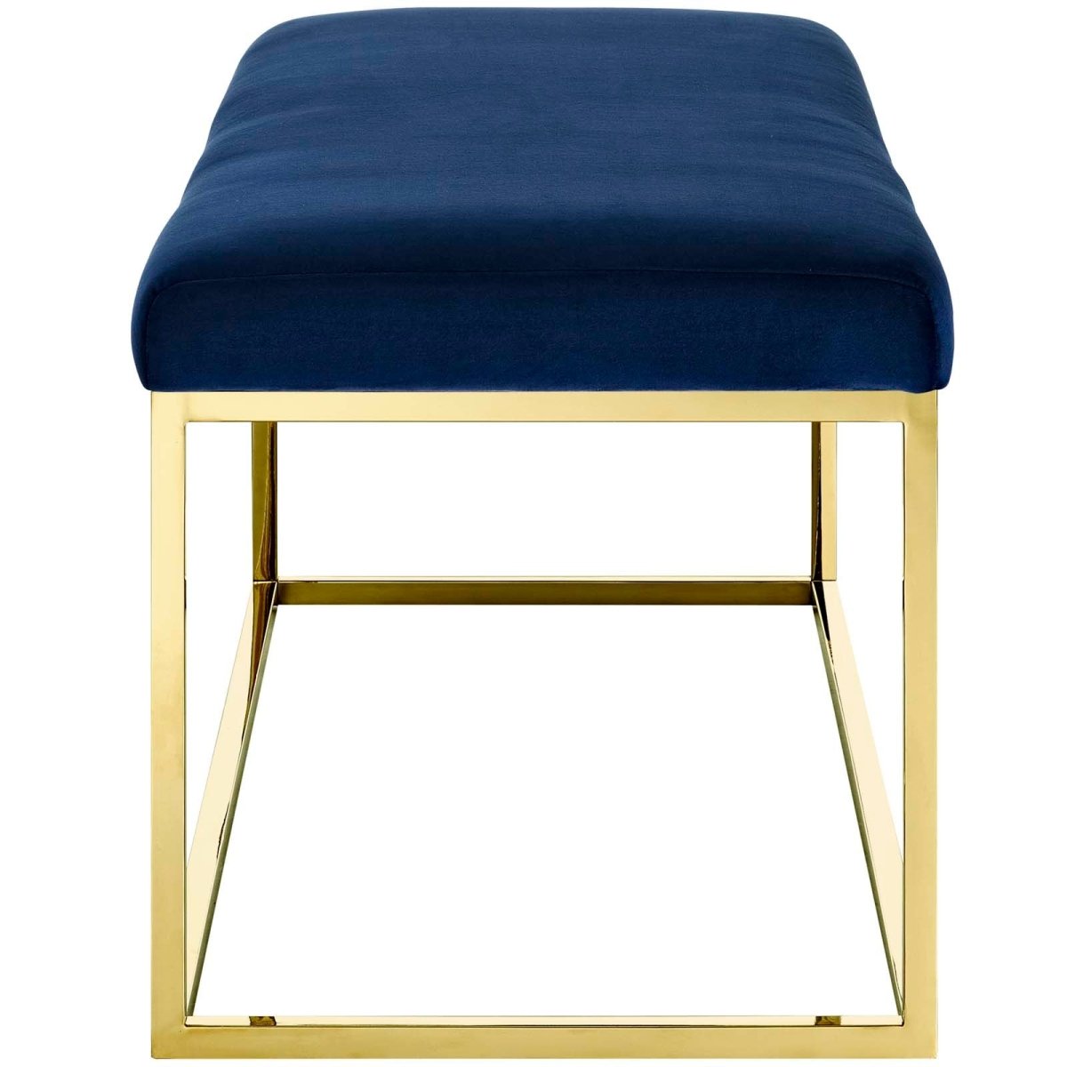 44 Inch Sleek Modern Tufted Velvet Bench - Benches available at Alpine Outlets in Denver