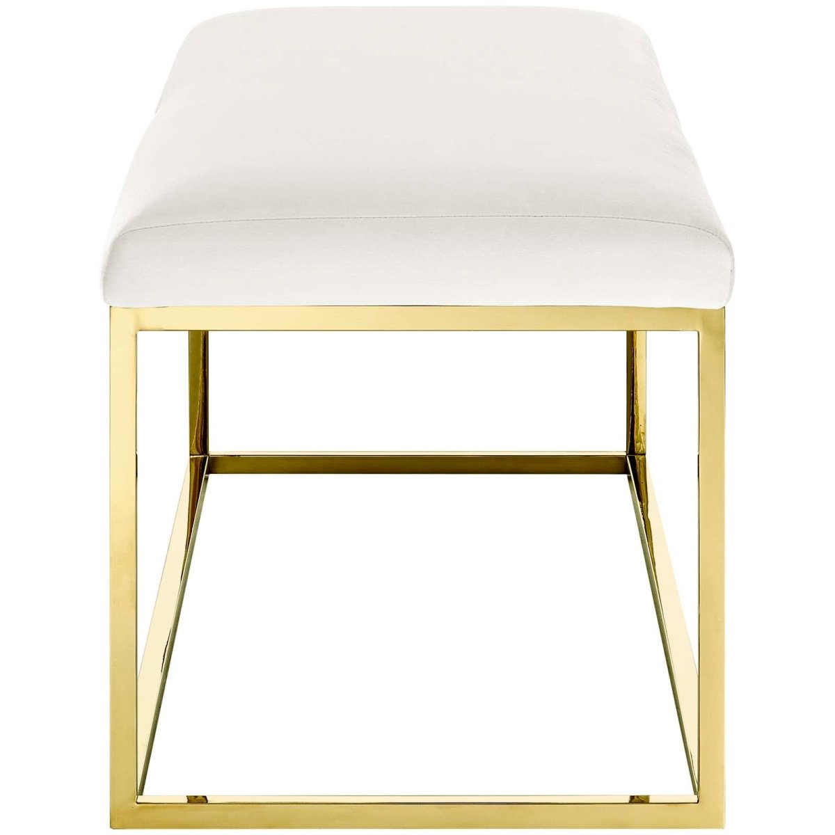 44 Inch Sleek Modern Tufted Velvet Bench - Benches available at Alpine Outlets in Denver