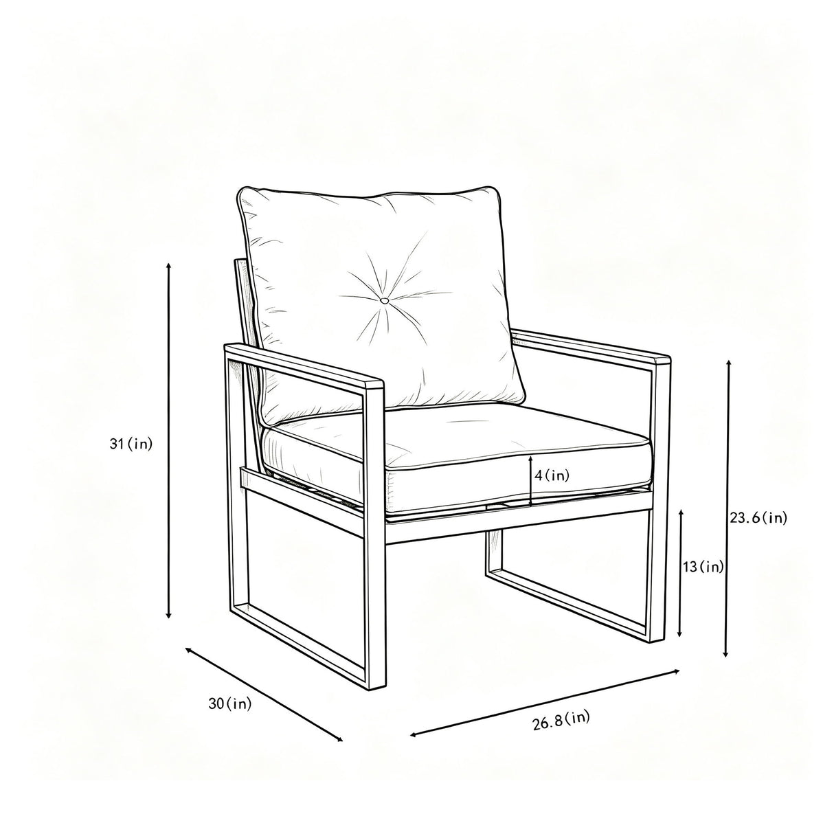 Oversized Outdoor Conversation Set, 5 Seater - Blue