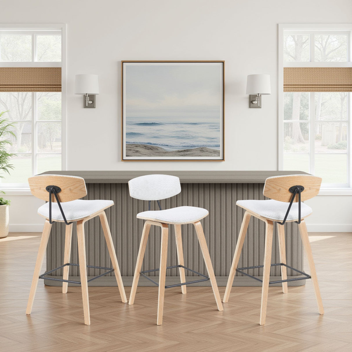 Fox - Swivel Bar Height Stool - Light Brown