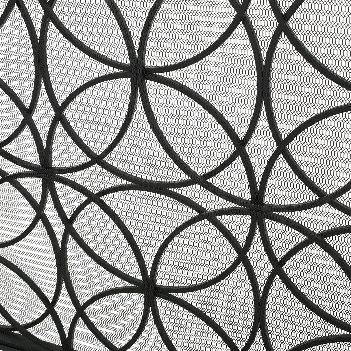 Thayer - Single Panel Iron Fireplace Screen With Geometric Design