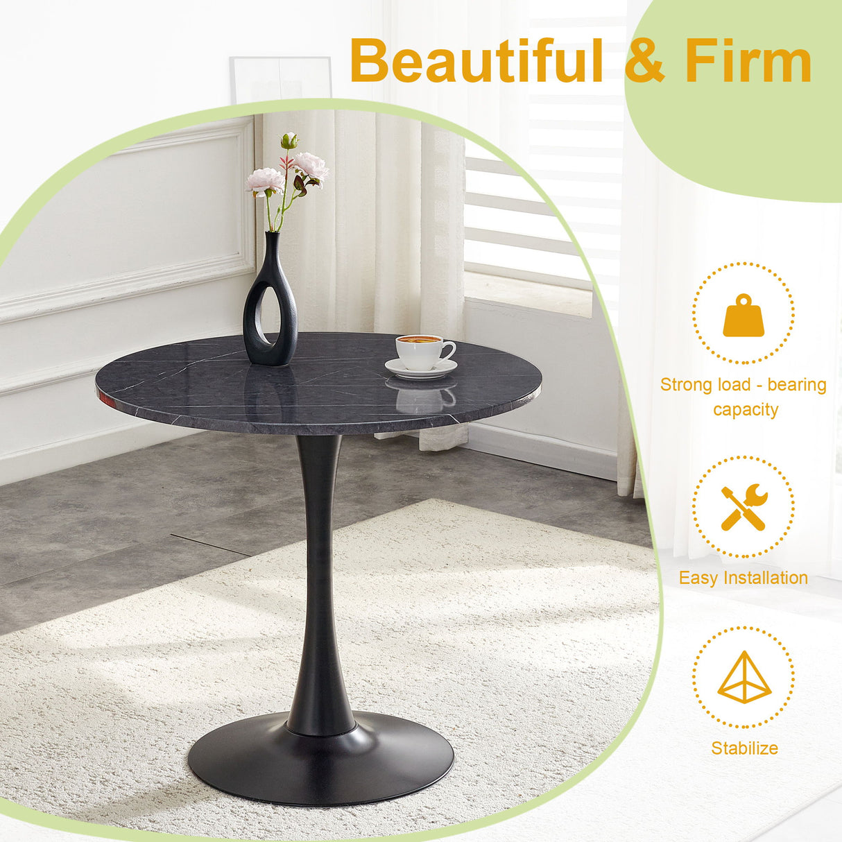 Ergonomic Round Dining Table For Kitchen