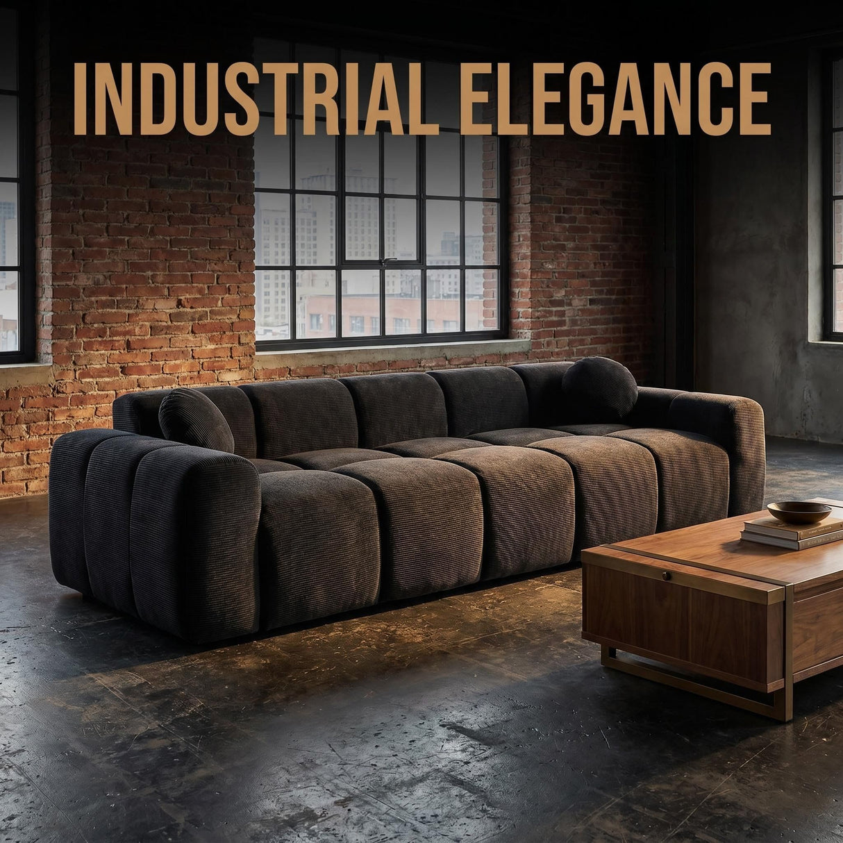 Extra Large Compression Sofa, Cloud Puff Couch For Living Room