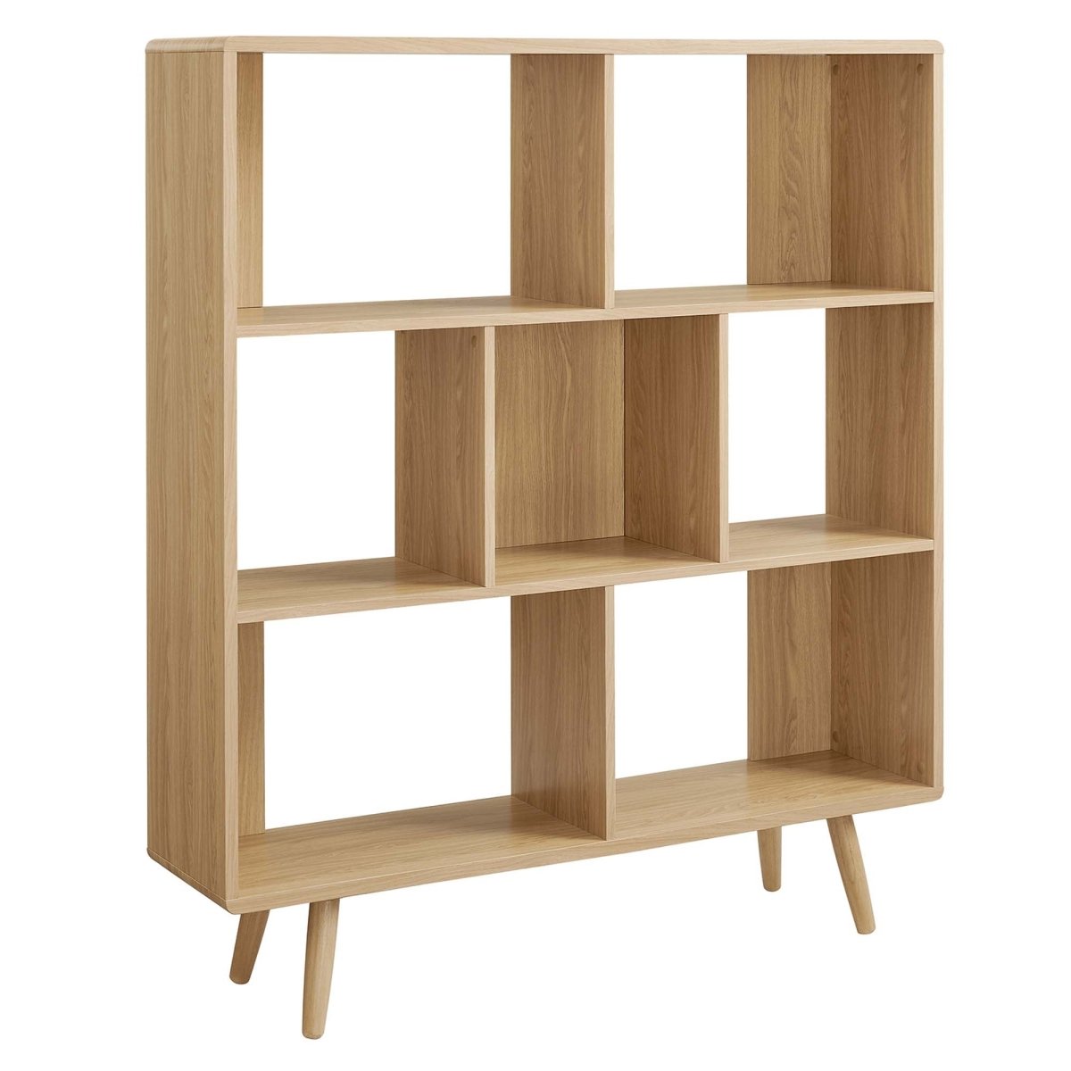 45 Inch Transmit Wood Grain Bookcase with 7 Open Shelves - Bookcases available at Alpine Outlets in Denver
