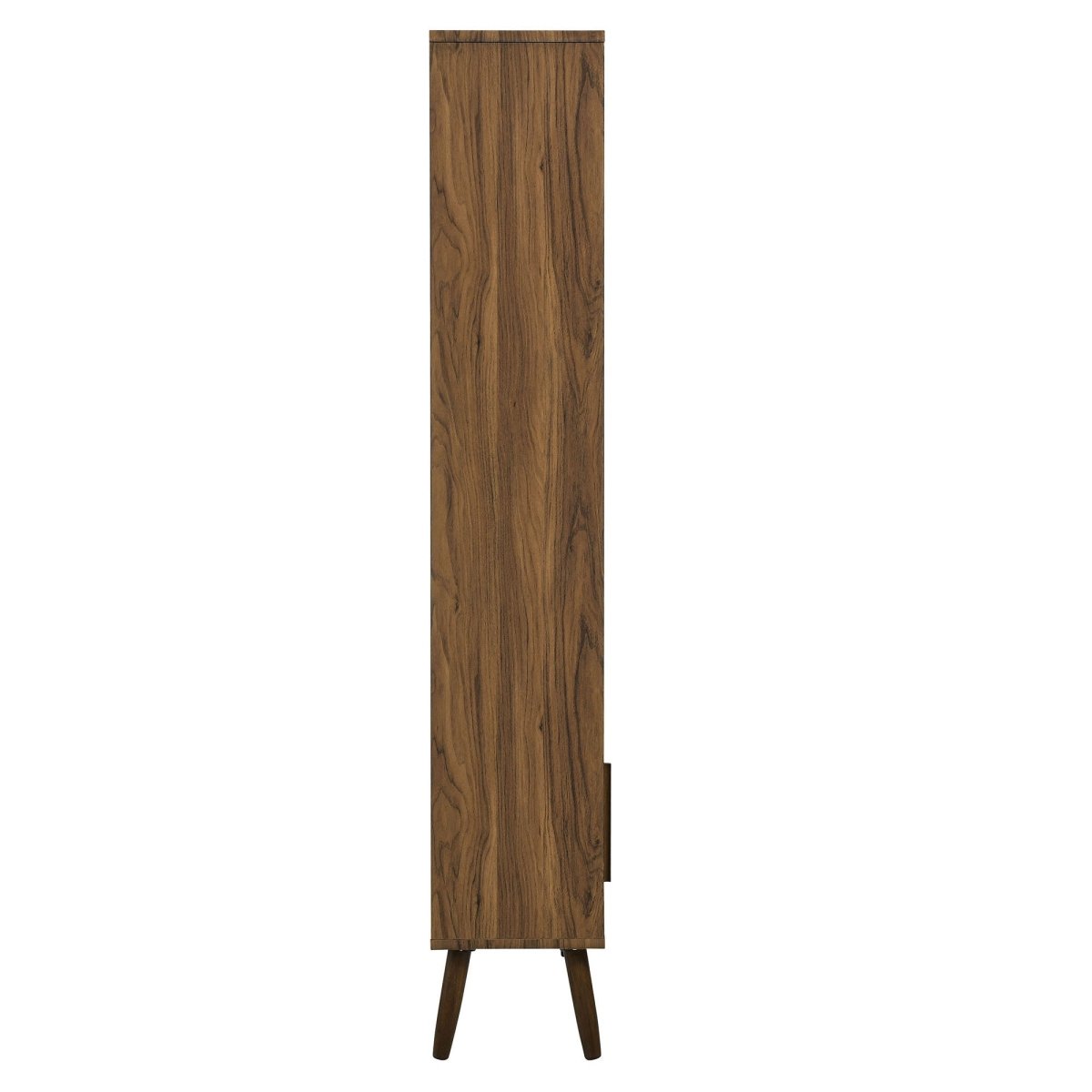 45" Wide Mid - Century Four - Tier Bookcase with Sliding Doors - Bookcases available at Alpine Outlets in Denver