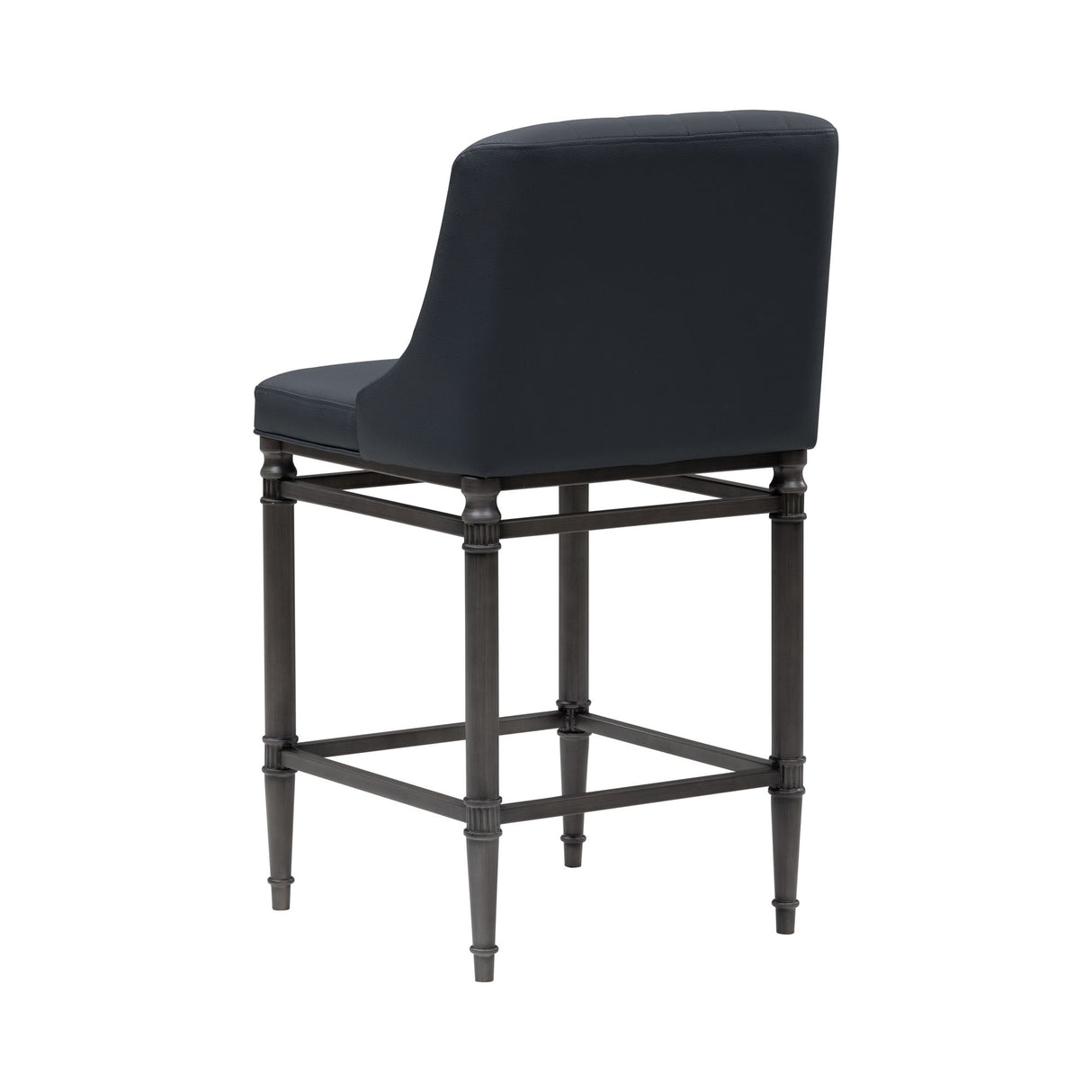 Marvin - Steel Frame Faux Leather Upholstered Counter Height Barstool