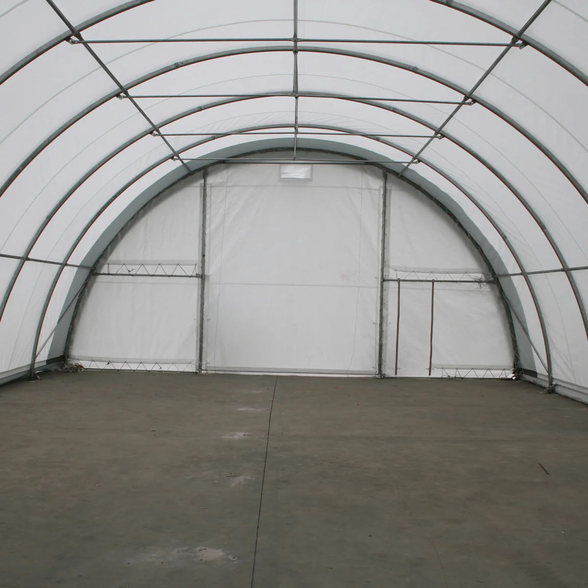 Single Truss Arch Storage Shelter Garden Building Steel Frame White Green